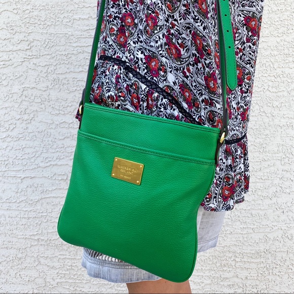 Ralph Lauren Handbags - Ralph Lauren Green Leather Crossbody